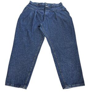 Vintage 80s 90s Lee Mom Jeans Womens 20P High Rise Stonewash Pleated Baggy Denim